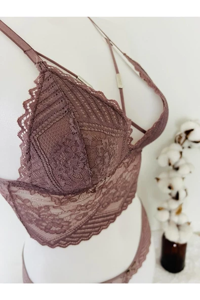 Vizon Bralet Dantelli Sütyen Takım - 3