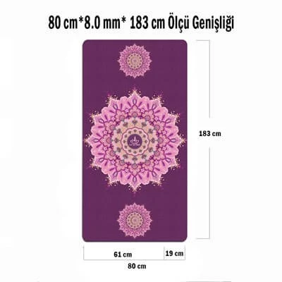 Tusi Yoga Matı ve Pilates Minderi Kilim Desenli Mor - 2