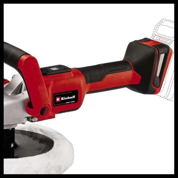 Einhell CE-CP 18/180 Li Solo Kömürsüz Akülü Polisaj ve Zımpara Makinesi- Akü Hariç - 4