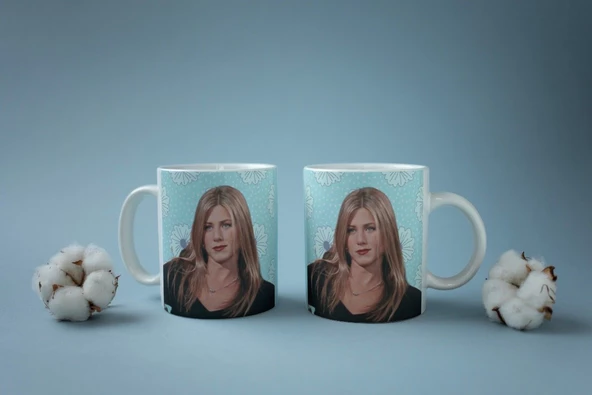 Friends Temalı Rachel Green Baskılı Eğlenceli Tam Tur Özel Tasarım Renkli Baskılı Kupa Bardak - Resim 3