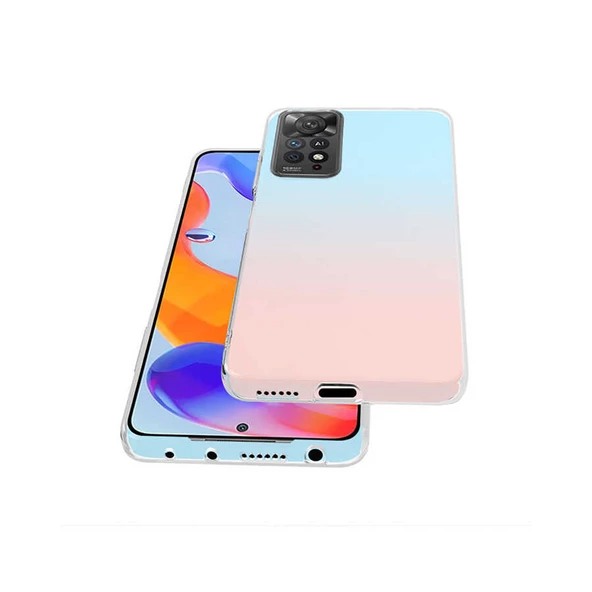 Xiaomi Redmi Note 11 Pro 5G Kılıf Şeffaf Silikon Hibrit Case Kapak - 3