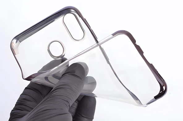 Galaxy M20 Kılıf Dört Köşeli Lazer Silikon Kılıf - 8