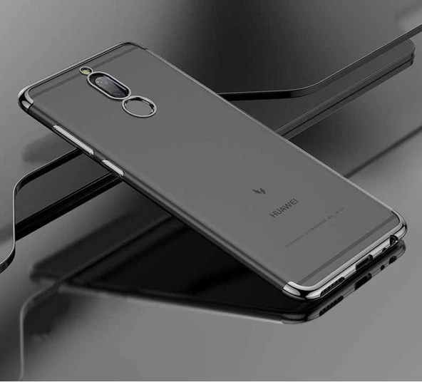 Huawei Mate 10 Lite Kılıf Dört Köşeli Lazer Silikon Kılıf