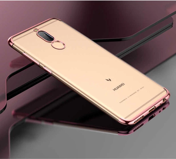 Huawei Mate 10 Lite Kılıf Dört Köşeli Lazer Silikon Kılıf - Resim 6