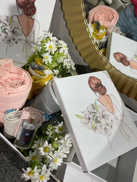 Kolix 3lü Gelin Kutu Söz Nişan Bohça - 4