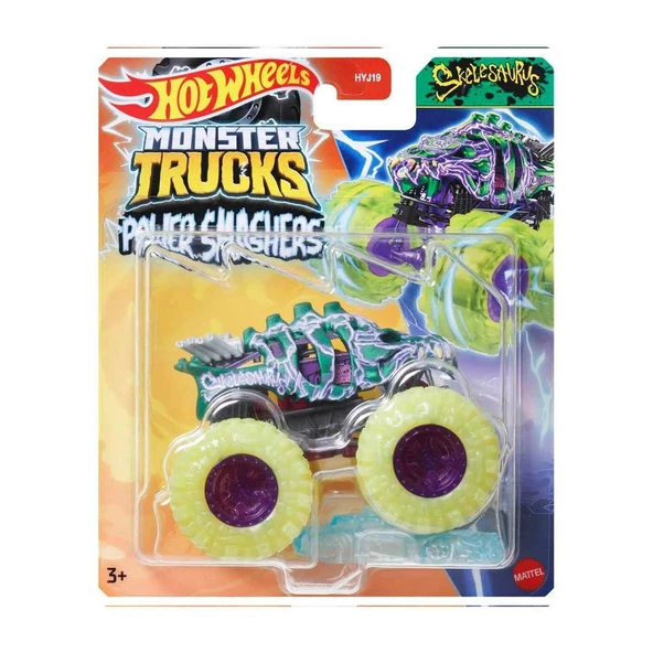 HYJ19 Hot Wheels Monster Trucks Power Smashers 1:64 Arabalar - 5