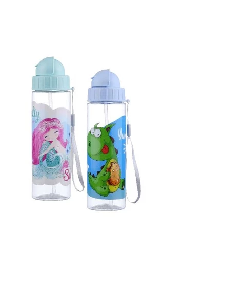 Periboia Kapaklı Su Matarası - Kendinden Pipetli Suluk 500 ml - 2
