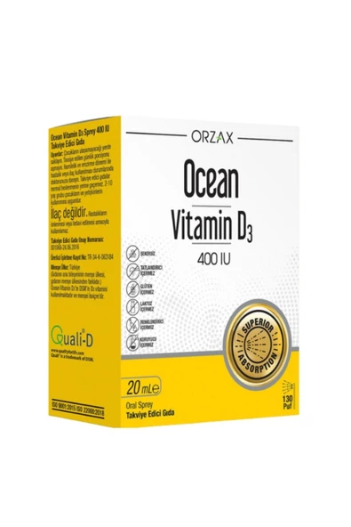 Ocean Vitamin D3 400Iu Sprey 20 Ml