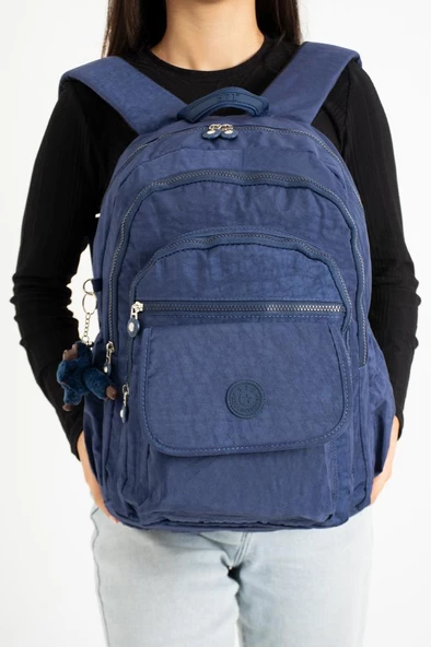 571 Collection Klinkır Kumaş Lise Üniversite Okul Çantası 45*30 Cm Çok Cepli Unisex Sırt Çantası - 3