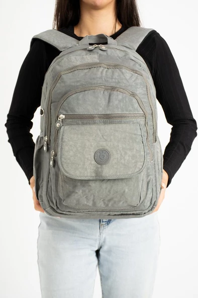 571 Collection Klinkır Kumaş Lise Üniversite Okul Çantası 45*30 Cm Çok Cepli Unisex Sırt Çantası - 8