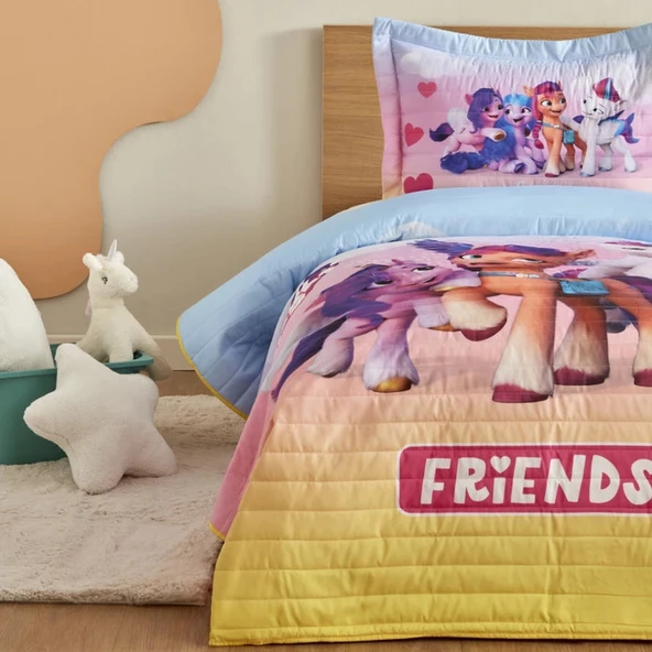 Karaca Home My Little Pony Tek Kişilik Yatak Örtüsü Seti - 5