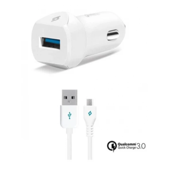 Ttec Speedcharger Micro Qc 3.0 Araç Şarj Aleti Beyaz