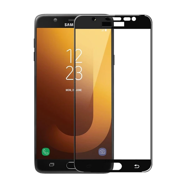 Galaxy J7 Max Ekran Koruyucu Ekranı Tam Kaplayan Düz Cam Ekran Koruyucu - 4