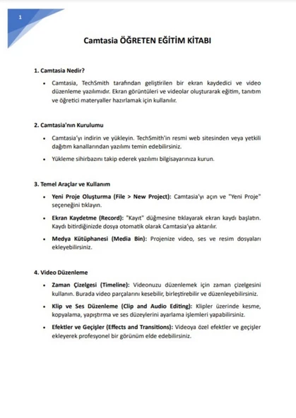 Camtasia Eğitim Kitabı - 2