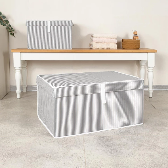 Çok Amaçlı Düzenleyici Kutu Mega Gri 60x40x30cm - Resim 2