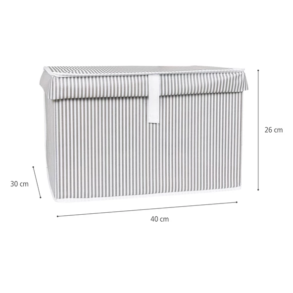 3 Adet Çok Amaçlı Düzenleyici Kutu Mini Boy Gri - Resim 2