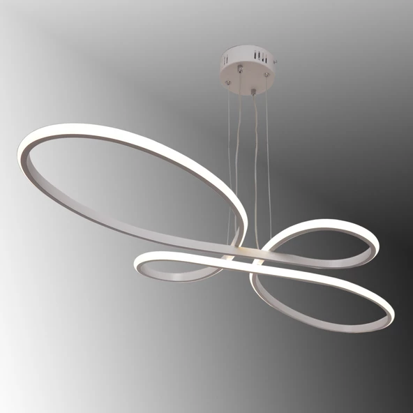 TT041-BY TT Aydınlatma Trend Modeli Mat Beyaz Led Avize