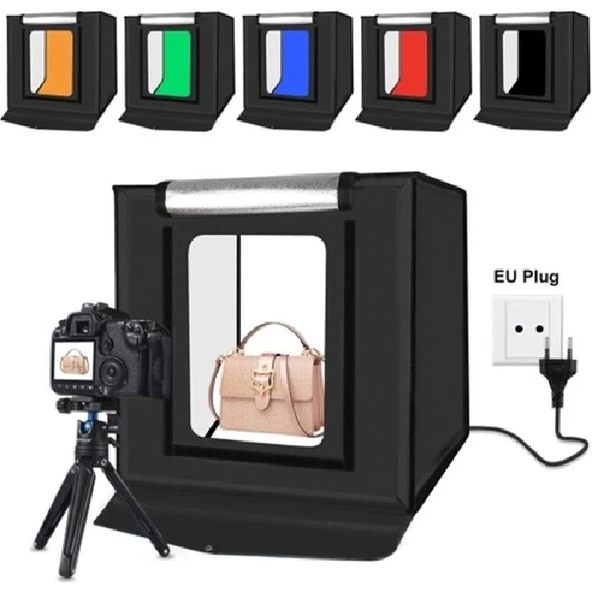 PULUZ Profesyonel LED Işıklı Ürün Fotoğraf Çekim Çadırı (40x40cm) - 4