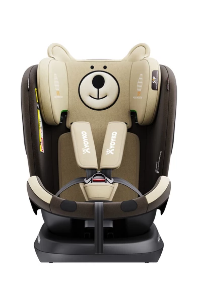 Markgross Yeni Bear 360 ° Dönebilir Yatabilir i-Size 0-36 Kg OtoKoltuğu ISOFIX/SIP/LATCH Kahverengi