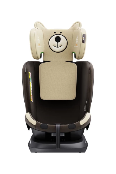 Markgross Yeni Bear 360 ° Dönebilir Yatabilir i-Size 0-36 Kg OtoKoltuğu ISOFIX/SIP/LATCH Kahverengi - 4