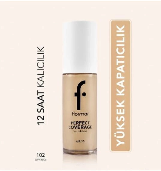Flormar Perfect Coverage Foundation 102 Soft Beige