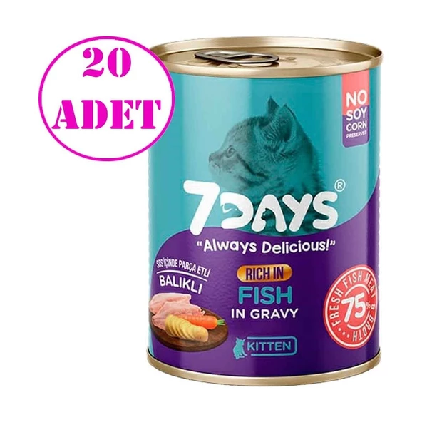 Yavru Kedi Konservesi Balıklı 415 gr 20 Ad