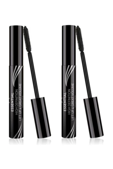 Hacim Etkili Siyah Maskara - Essential High Definition&liftup&great Volume Mascara X 2 Adet