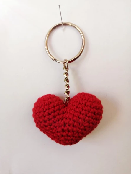 Kalp Amigurumi Organik Anahtarlık Oyuncak - 1