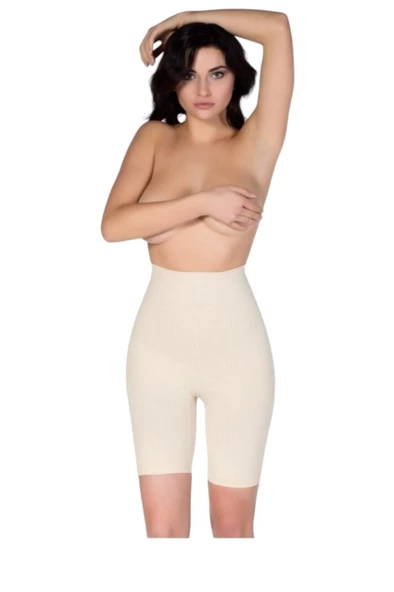 Kadın Selülit Giderici 2 Beden Ince Görünüm Seamless Dikişsiz Toparlayıcı Silikonlu Korse - 2