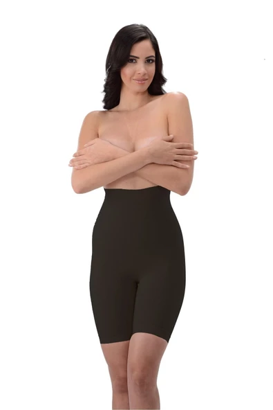 Kadın Selülit Giderici 2 Beden Ince Görünüm Seamless Dikişsiz Toparlayıcı Silikonlu Korse - 5