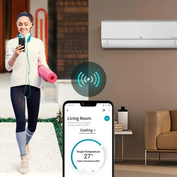 Lg PC24SQ (S3-M24K22FA) DualCool Plus 24000 Btu Wifi R32 Gaz A++ İnverter Klima - 6