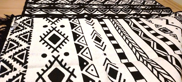 Algelsineve Voven Makine Dokuması Antik Kilim - 4