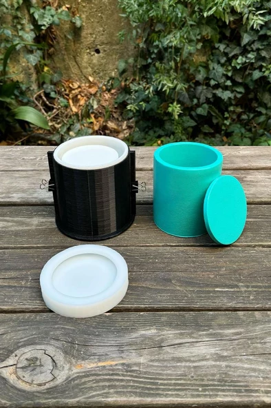 PYKSİS Dairesel Büyük Kapaklı Kasnaklı Silikon Kap Kalıbı ürün görseli