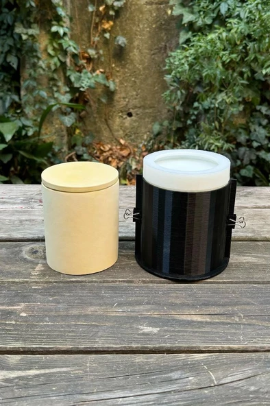 PYKSİS Dairesel Büyük Kapaklı Kasnaklı Silikon Kap Kalıbı - Resim 4