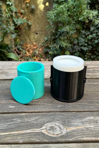 PYKSİS Dairesel Büyük Kapaklı Kasnaklı Silikon Kap Kalıbı - Resim 2