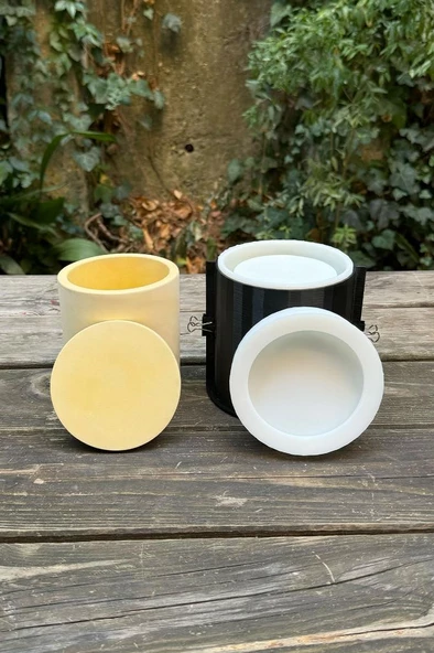 PYKSİS Dairesel Büyük Kapaklı Kasnaklı Silikon Kap Kalıbı - Resim 3