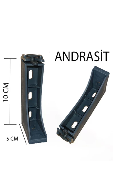 Dekoratif Ray Montaj Aparatı Uzun Ayak 10 Cm 4 Adet