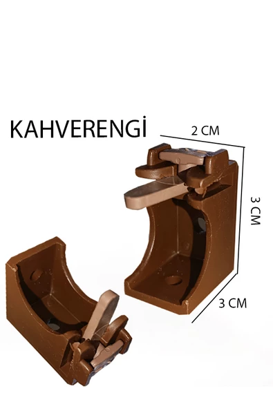 Dekoratif Ray Montaj Aparatı Kısa Ayak 3 Cm 6 Adet