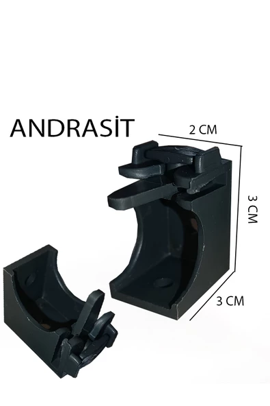 Dekoratif Ray Montaj Aparatı Kısa Ayak 3 Cm 6 Adet