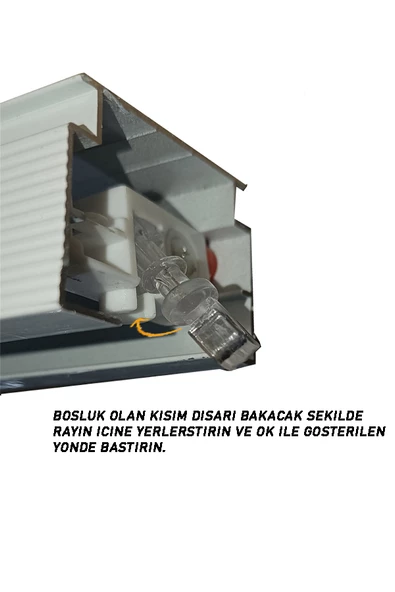 Akıllı Dikey Perde Pimi J Tip 10' Lu paket Değiştirelebilir vagon uyumlu - 3