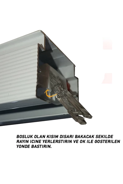 Akıllı Dikey Perde Pimi H Tip 20' Li paket Değiştirelebilir vagon uyumlu - 3