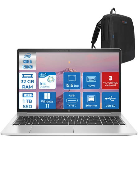 Hp Proobok 450 G9 Intel Core I5 1235U 32GB 1tb SSD Windows 11 Pro 15.6" Fhd Taşınabilir Bilgisayar HP9M3R3ATWP05