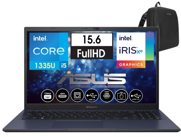 Asus Expertbook B1502CVA-I58512B1DW Intel Core I5 1335U 40GB 2tb SSD 15.6 Fullhd WINDOWS11PRO Taşınabilir Bilgisayar I58512B1DW19+WEBLEGELSINÇANTA