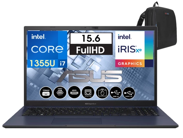 Asus Expertbook B1502CVA-I716512B1DW Intel Core I7-1355U 32GB 2tb SSD 15.6 Fullhd WINDOWS11PRO Taşınabilir Bilgisayar I716512B1DW16+WEBLEGELSINÇANTA