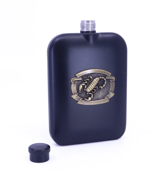 Akrep Kabartma Amblem Paslanmaz Çelik Cep Matarası - Hip Flask 7 OZ - 3
