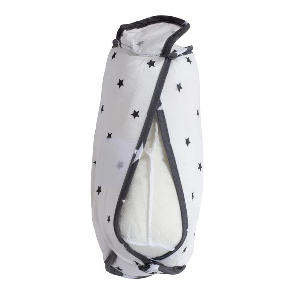 Sevi Bebe Kafa Şekillendirici Yastık & Yan Yatış Yastığı Gri Yıldız - 9