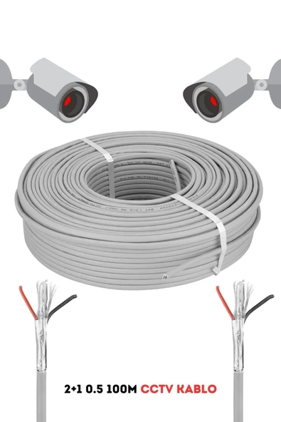 FURY 2 1 0.5 Mm 100 Metre Cctv Kablo Güvenlik Kamera Kablosu - 2