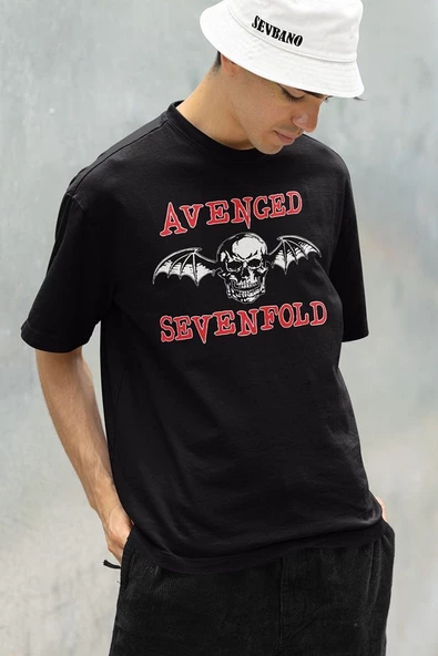 Avenged Sevenfold Baskılı Unisex Oversize Rock Metal Tişört