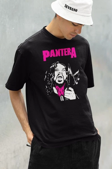 Efsane Pantera Baskılı Unisex Oversize Tişört