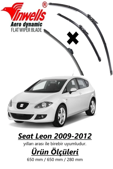 Inwells Seat Leon Ön Ve Arka Aerodinamik Silecek Takımı 2009-2012